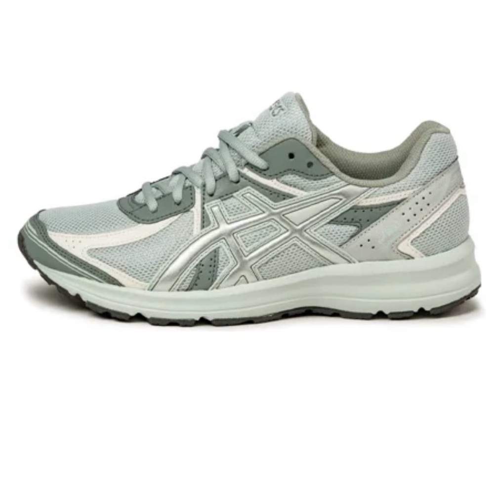 ASICS Jog 100S Lichen Rock Pure Silver Shoes Unisex M 7.5/W 9 ‘Photo Sample’ Tag